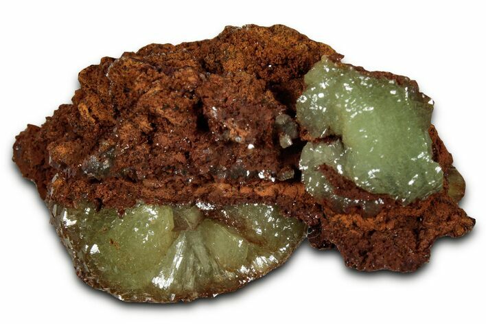 Fluorescent, Gemmy Adamite Crystals on Matrix - Mexico #356628